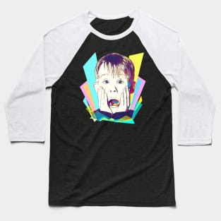 Wpap Pop Art Kevin 80s Kid Baseball T-Shirt